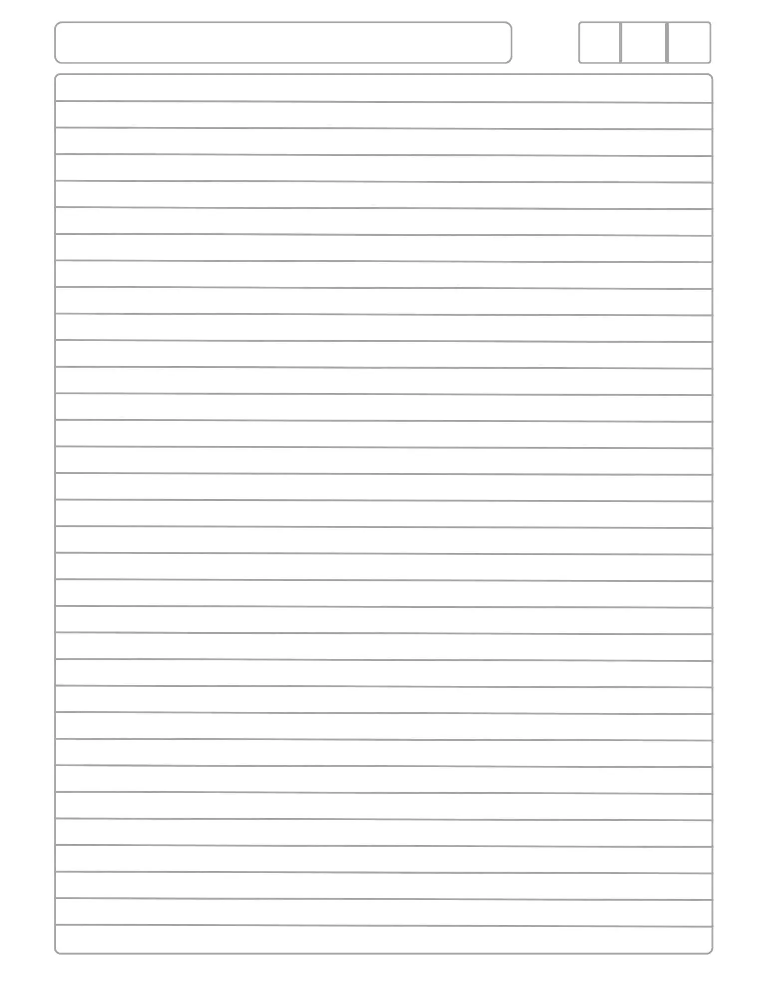 Folha com Linhas para Imprimir A4 com Pautas Alternadas