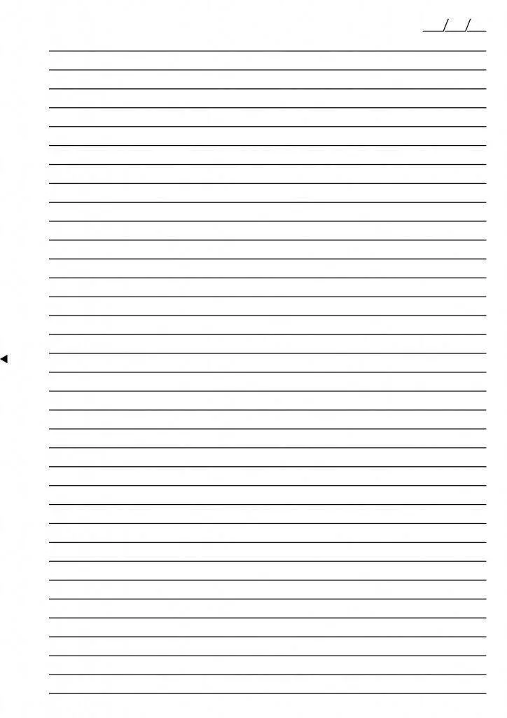 Sheet with Lines to Print A4 Lined for Notebook
