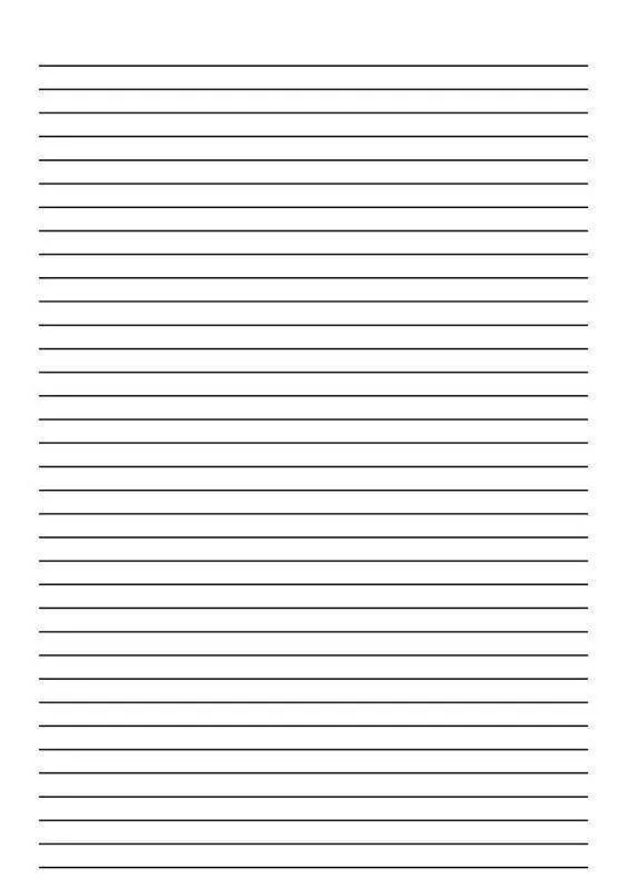 Sheet with Lines to Print A4 with Fine Lines