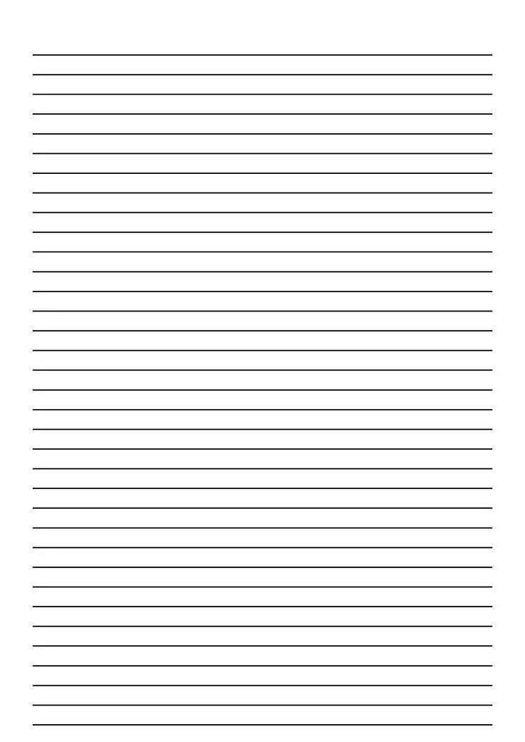 Sheet with Lines to Print A4 Lined for Writing
