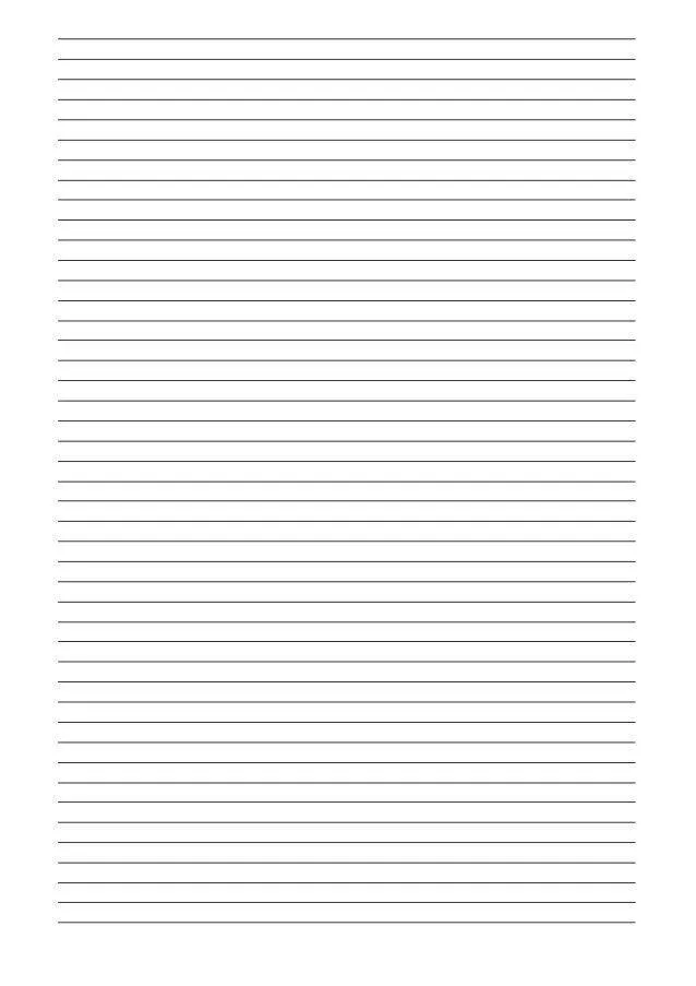 Sheet with Lines to Print Lined A4