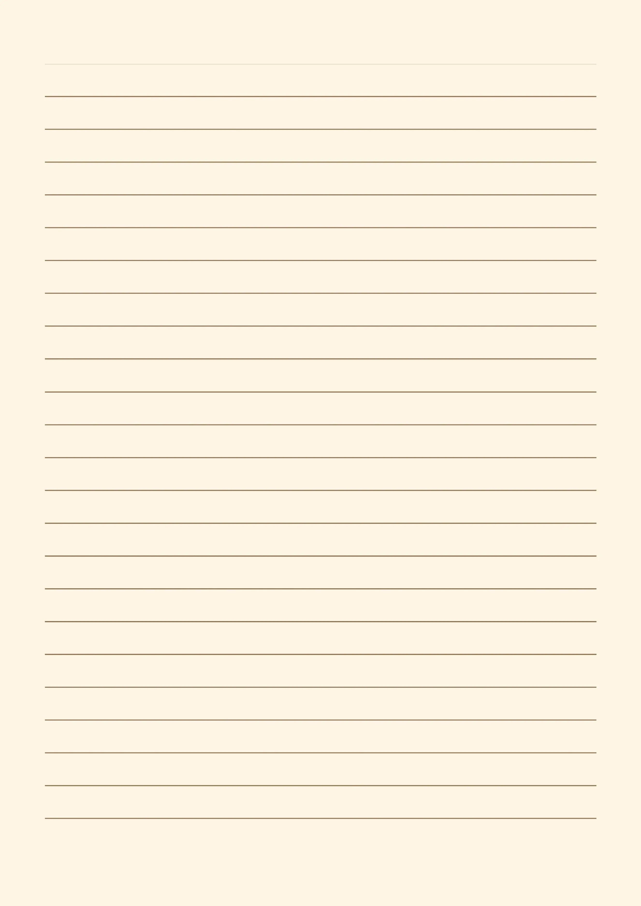 Sheet with Lines to Print A4 Lined