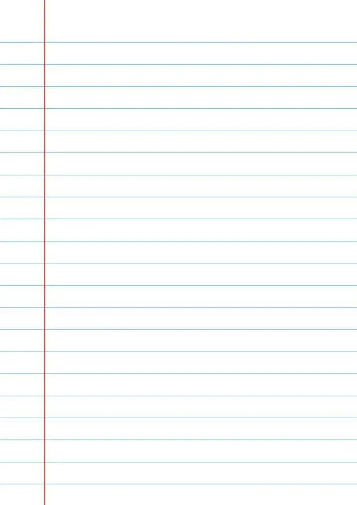 Lined Sheet for Printing with Red Border