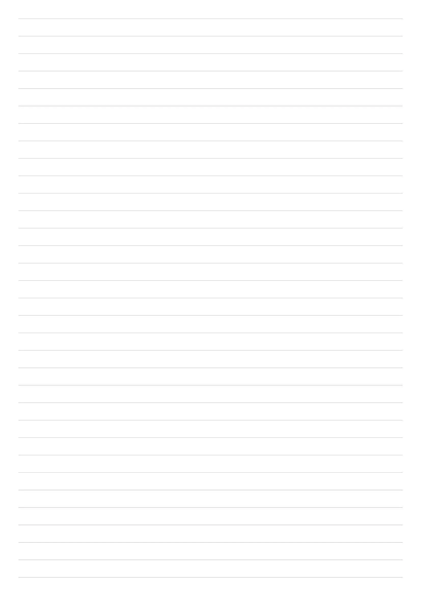 Folha Pautada para Imprimir com Linhas Finas A4