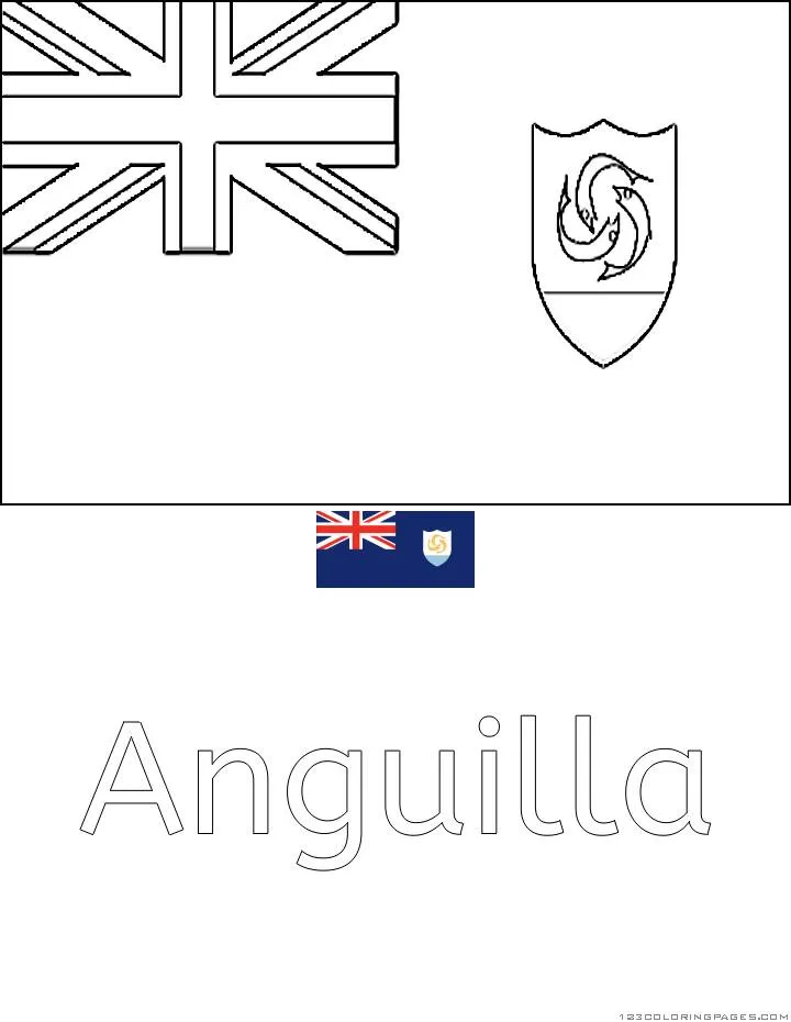 Coloriage du drapeau d'Anguilla