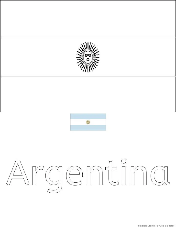 Coloriage du drapeau argentin