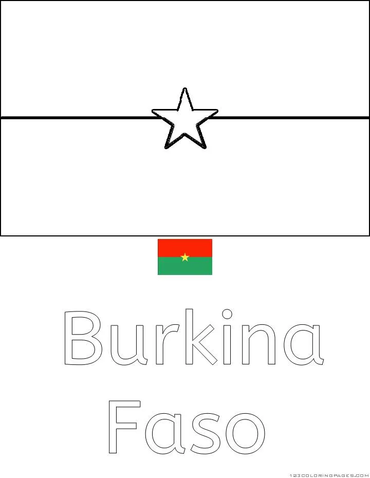 Coloriage du drapeau du Burkina Faso