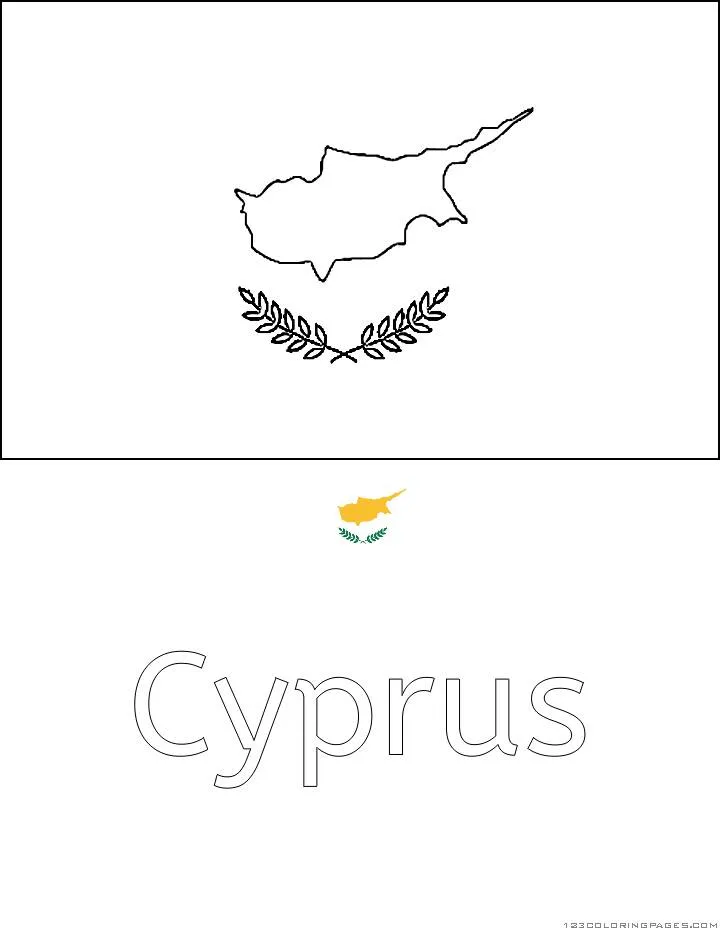 Coloriage du drapeau de Chypre