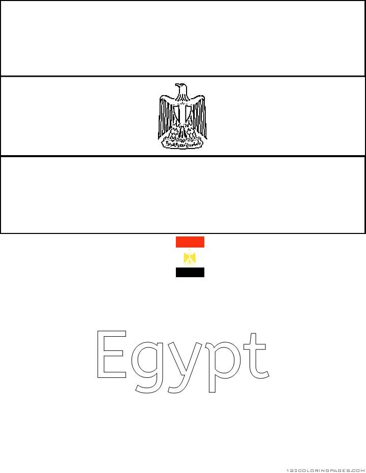 Egypt Flag Coloring Page