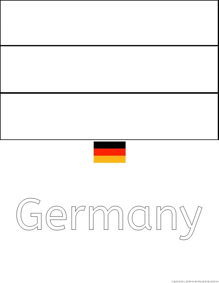Desenho da Bandeira da Alemanha para Colorir