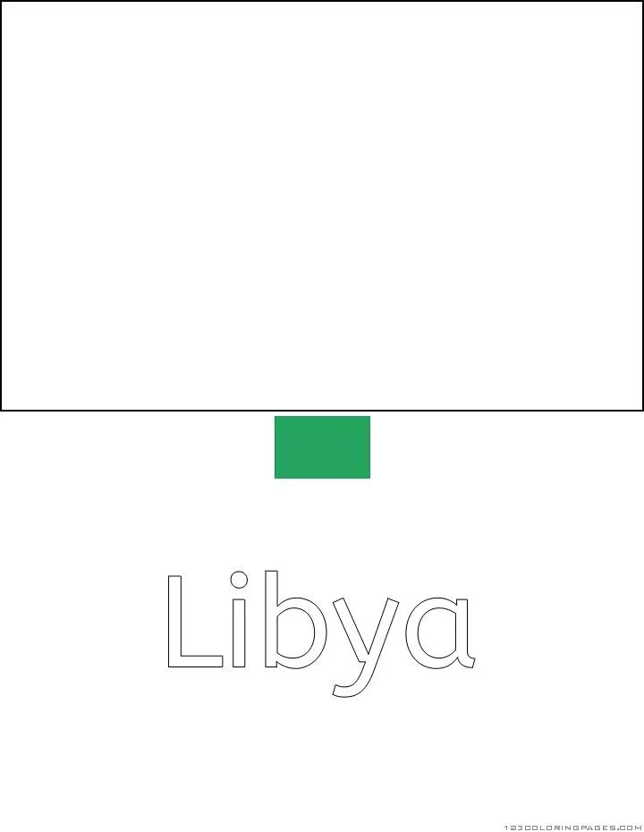 Desenho da Bandeira da Líbia para Colorir