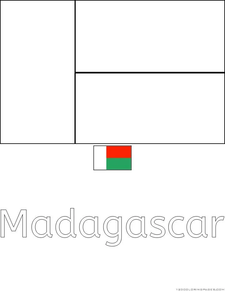 Coloriage du drapeau de Madagascar