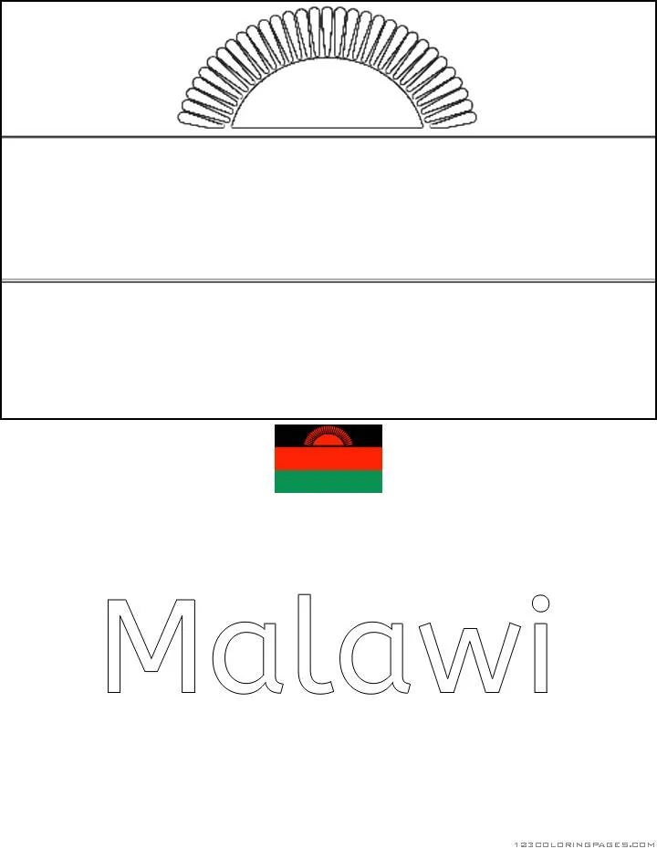 Coloriage du drapeau du Malawi